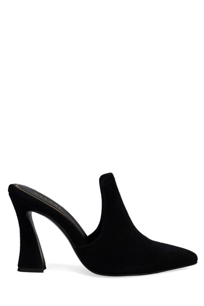 NATORI Buy Minh Suede Heel Mule in Black Online