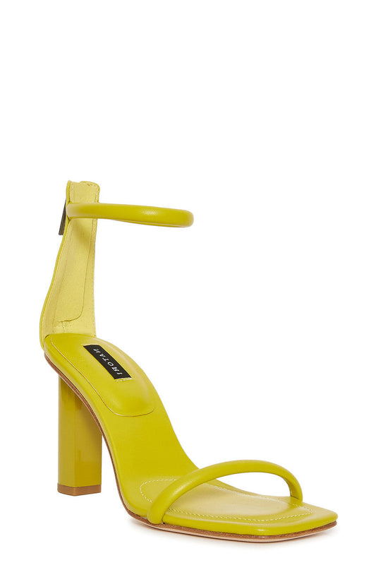 NATORI Buy Glow Nappa Leather Block Heel Sandal in Citron Online