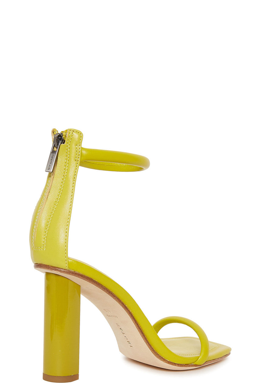 NATORI Buy Glow Nappa Leather Block Heel Sandal in Citron Online