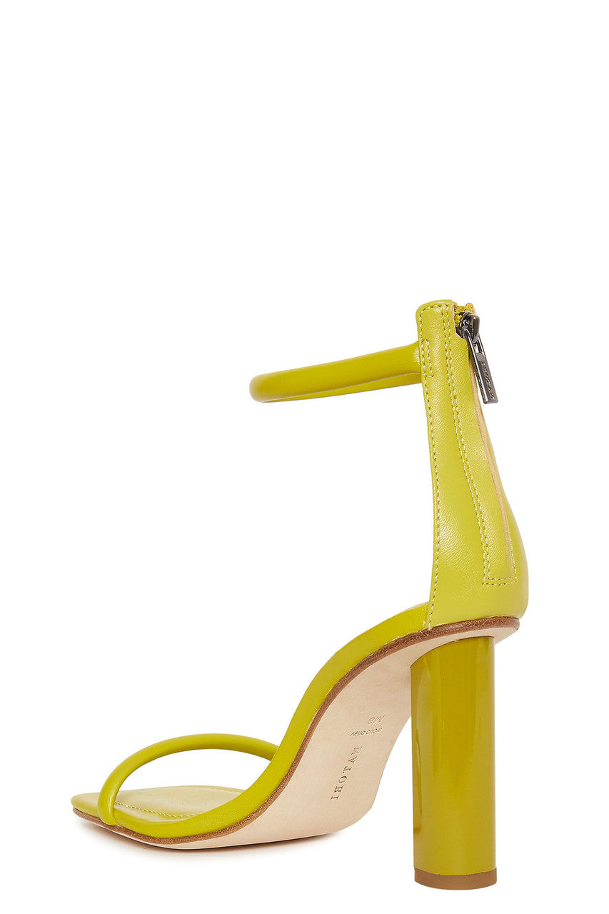 NATORI Buy Glow Nappa Leather Block Heel Sandal in Citron Online