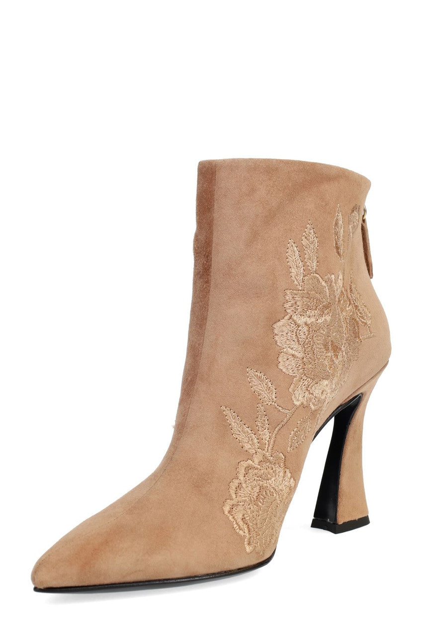 NATORI Buy Mitsu Shugo Embroidery Square Heel Ankle Boot in Doe Online