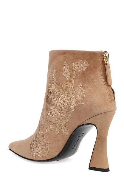 NATORI Buy Mitsu Shugo Embroidery Square Heel Ankle Boot in Doe Online
