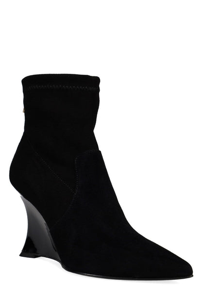 NATORI Buy Neko Suede Wedge Ankle Boot in Black Online