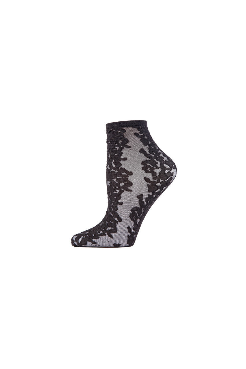 NATORI Buy Animal Sheer Shortie Socks in Black Online