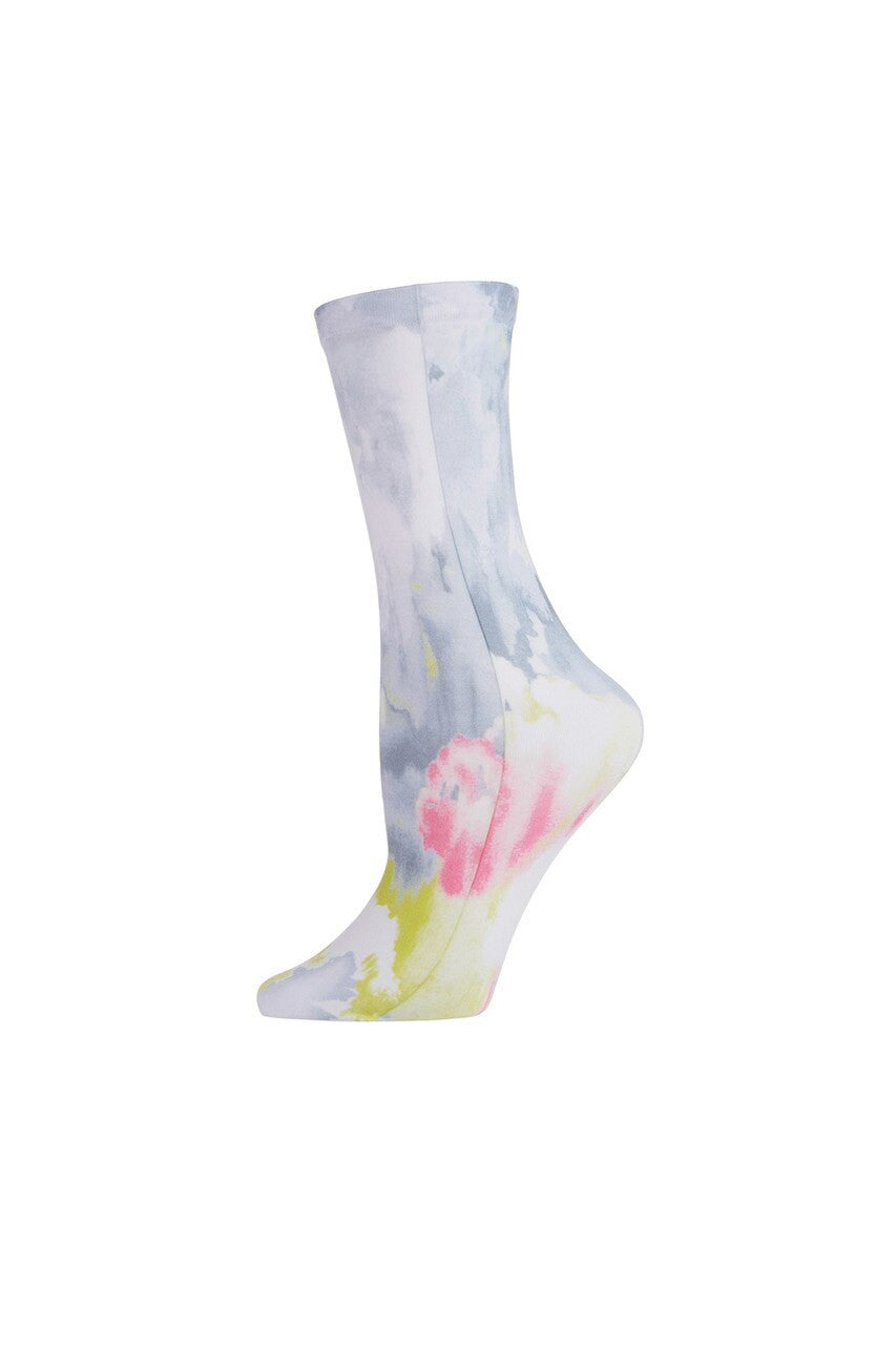NATORI Buy Brushstroke Printed Crew Socks in Gray Online