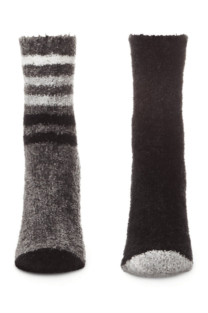 NATORI Buy Chenille Multi Striped/Solid Cozy Crew Socks - 2 Pair Pack in Castlerock Online
