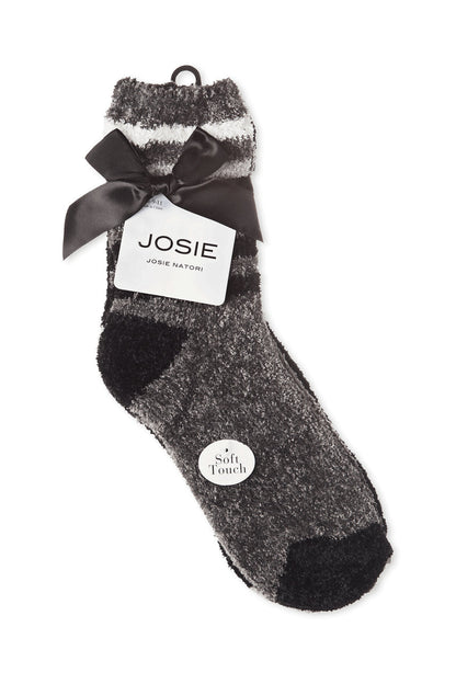 NATORI Buy Chenille Multi Striped/Solid Cozy Crew Socks - 2 Pair Pack in Castlerock Online