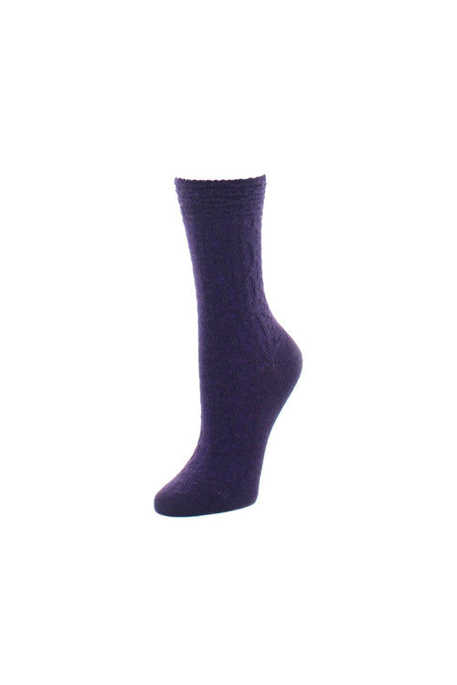 NATORI Buy Rib Knit Texture Socks in Deep Plum Online