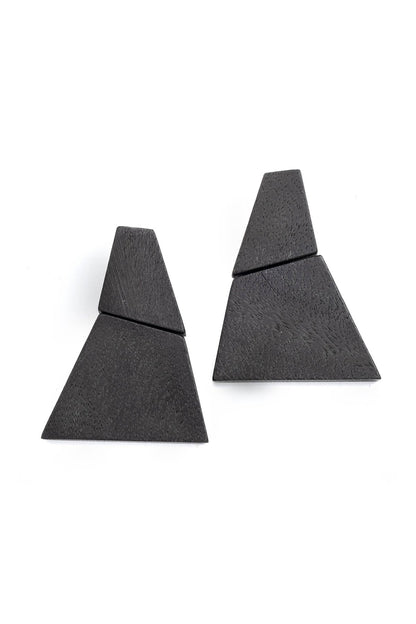 NATORI Acacia Wood Tiered Earrings