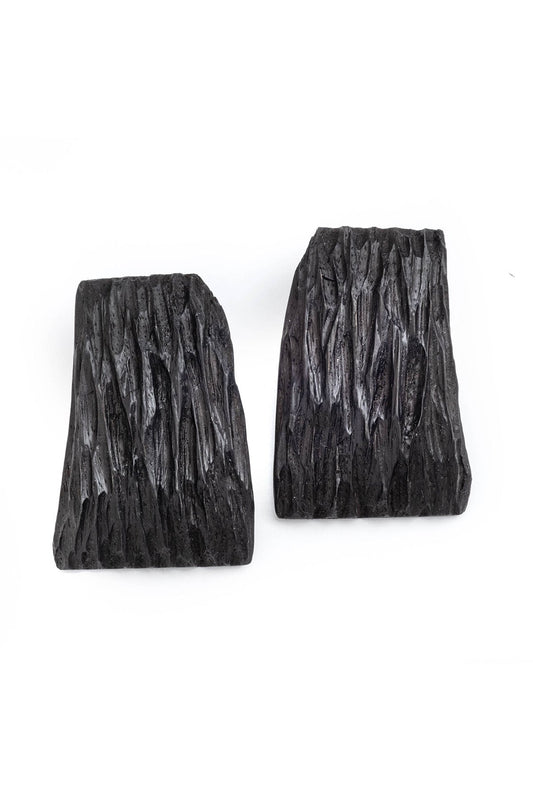 NATORI Acacia Wood Abstract Earrings