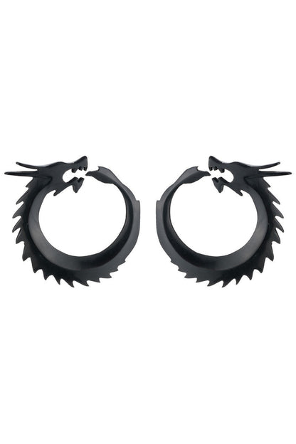 NATORI Buy Horn Dragon Clip Earrings in Ebony Online