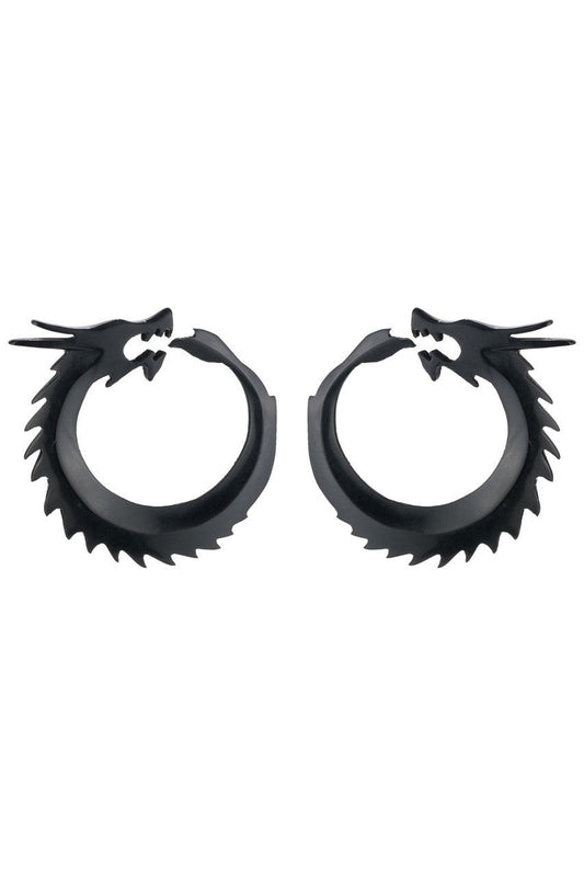 NATORI Buy Horn Dragon Clip Earrings in Ebony Online