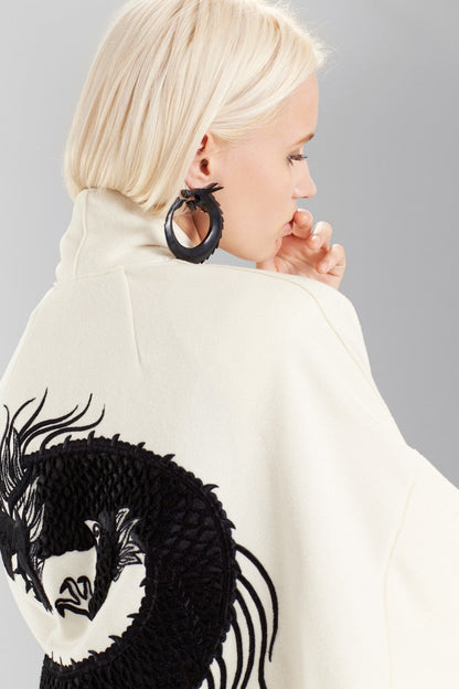 NATORI Buy Horn Dragon Clip Earrings in Ebony Online