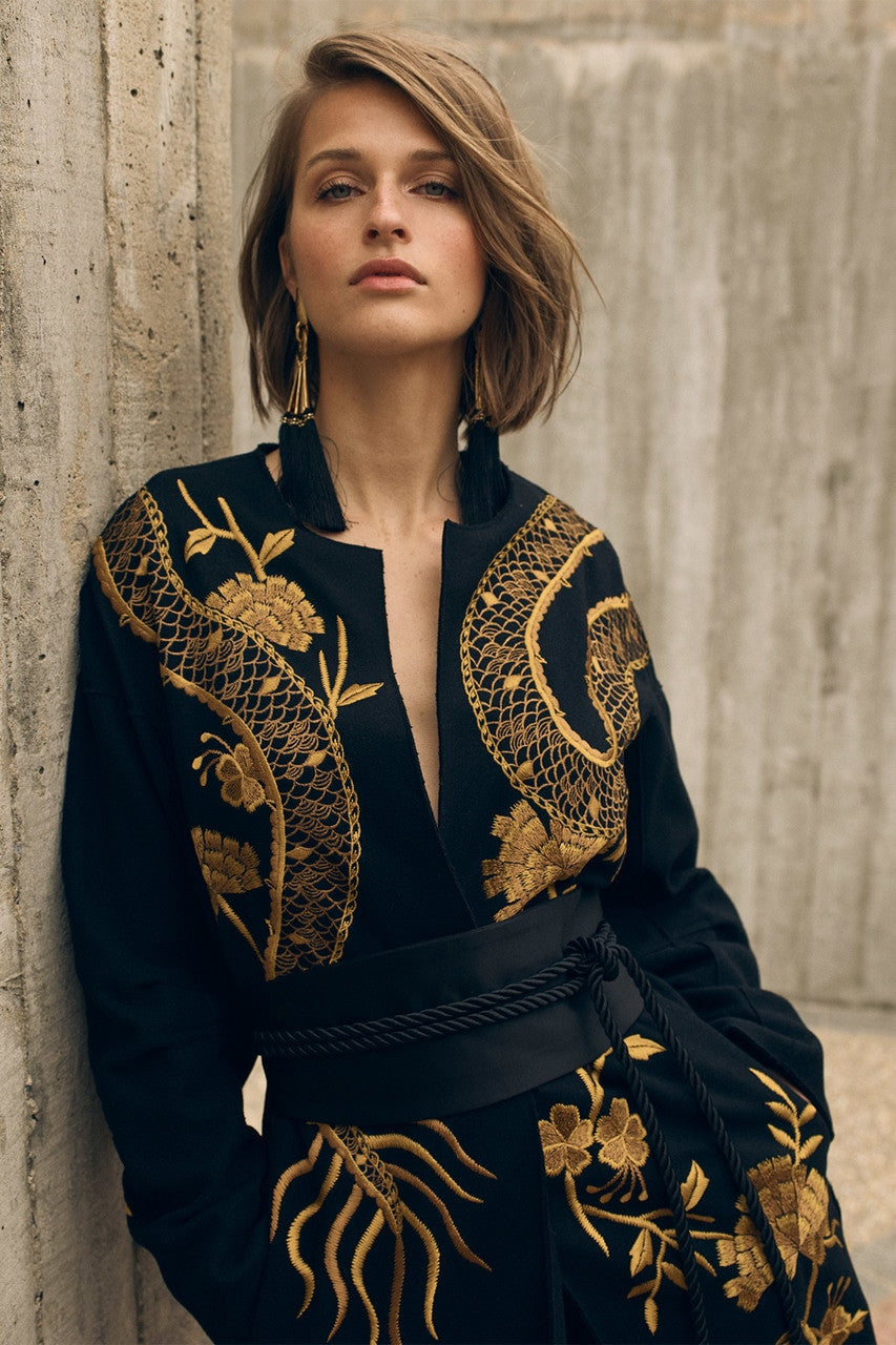 NATORI Buy Gold Plated Brass Tassel Clip Earrings in Gold Online