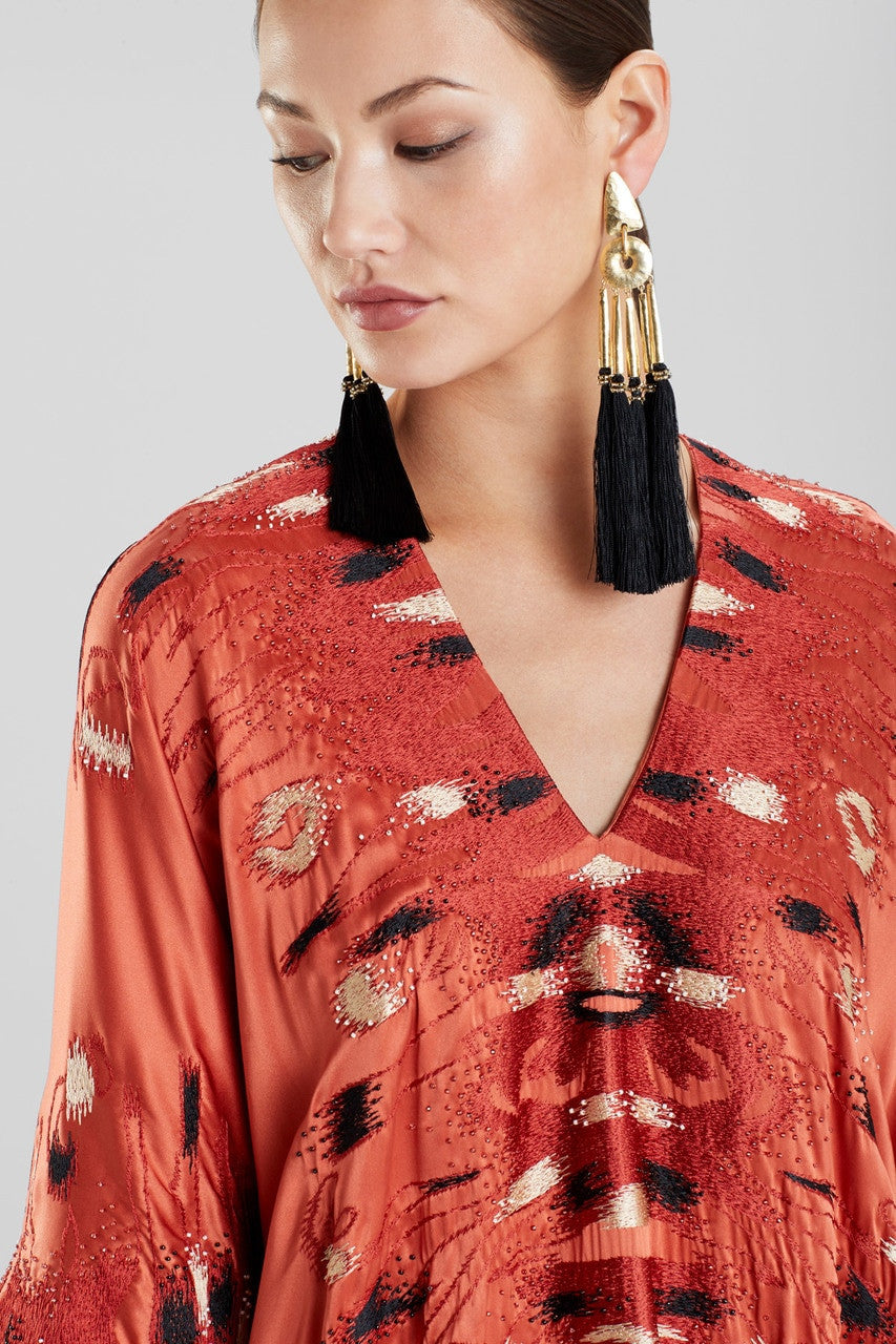 NATORI Buy Gold Plated Brass Tassel Clip Earrings in Gold Online