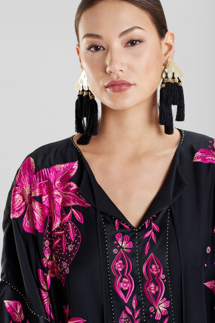 NATORI Buy Gold Plated Brass Geo Tassel Clip Earrings in Gold Online