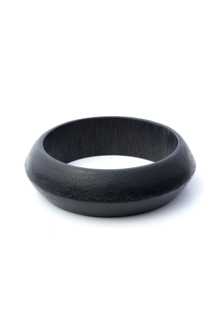 NATORI Buy Acacia Wooden Bangle Set in Black Online