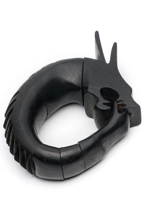 NATORI Buy Acacia Wood Spiked Dragon Bracelet in Ebony Online