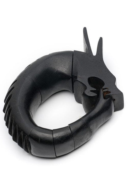 NATORI Buy Acacia Wood Spiked Dragon Bracelet in Ebony Online