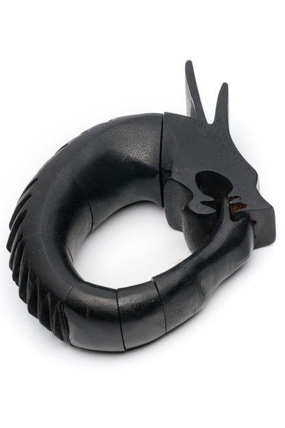 NATORI Buy Acacia Wood Spiked Dragon Bracelet in Ebony Online