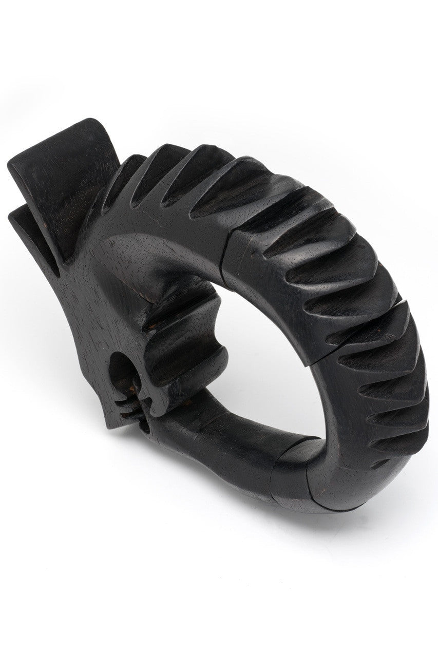 NATORI Buy Acacia Wood Spiked Dragon Bracelet in Ebony Online