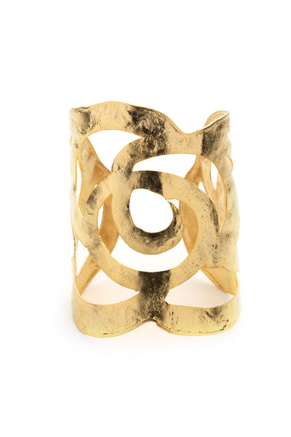 NATORI Buy Gold Plated Scroll Cuff in Gold Online