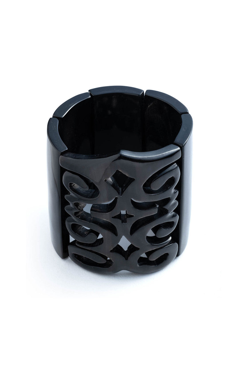 NATORI Buy Buffalo Horn Cut Out Bangle in Black Online