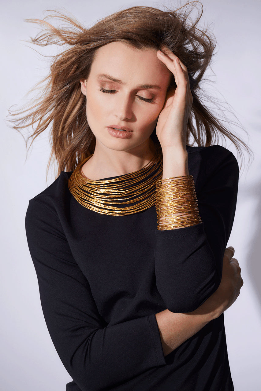 NATORI Buy Gold Brass Wire Necklace in Antique Gold Online