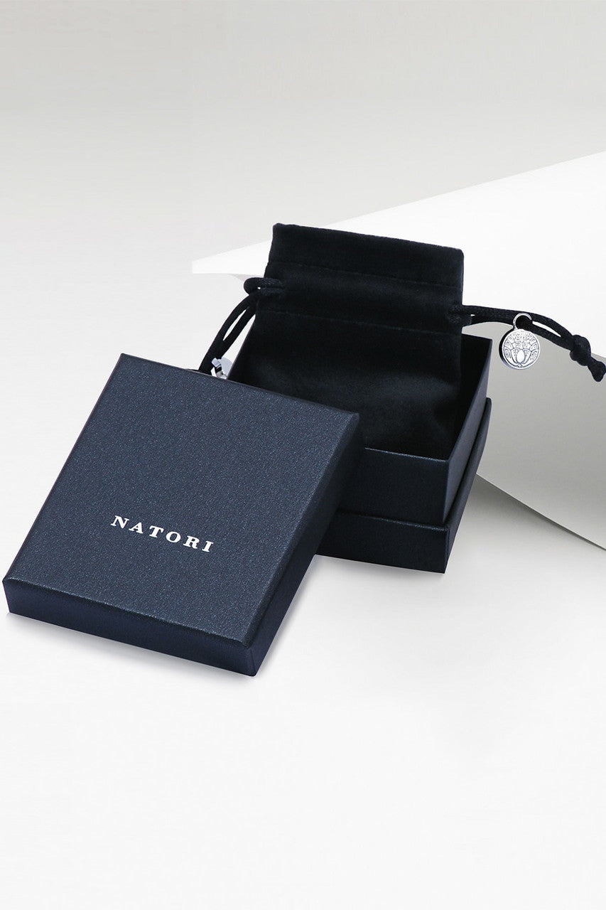 NATORI Buy Dragon Midnight Silver and White Topaz Dangler Earrings in Midnight Silver Online