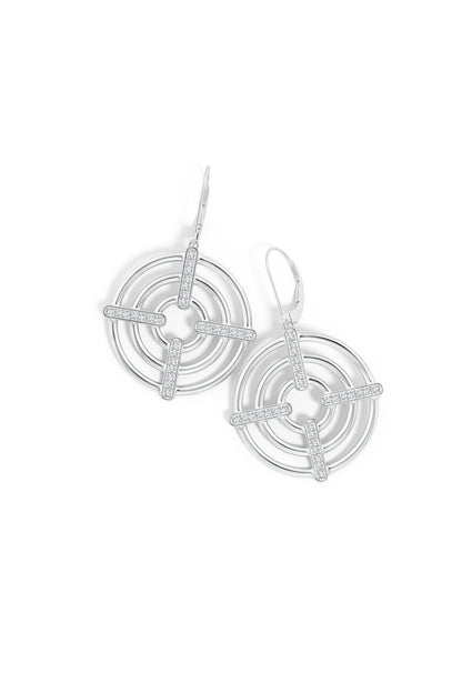 NATORI Buy Infinity Concentric Circle 14K Gold Earrings in 14K White Gold Online