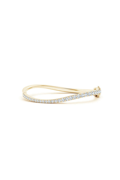 NATORI Buy Shangri-La Brushstroke 14K Gold and Diamond Full Bracelet in 14K Yellow Gold Online