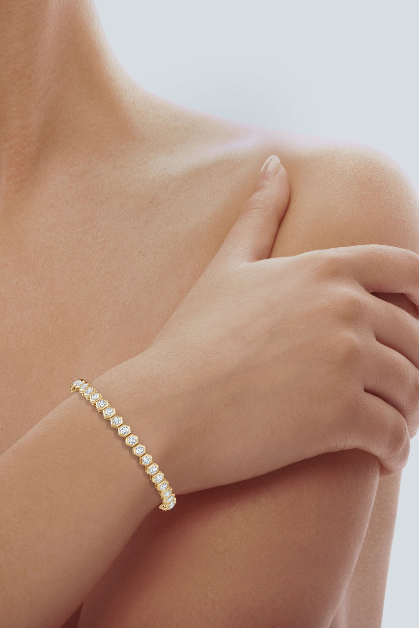 NATORI Buy Indochine Diamond Tennis Bracelet in 14K Yellow Gold Online