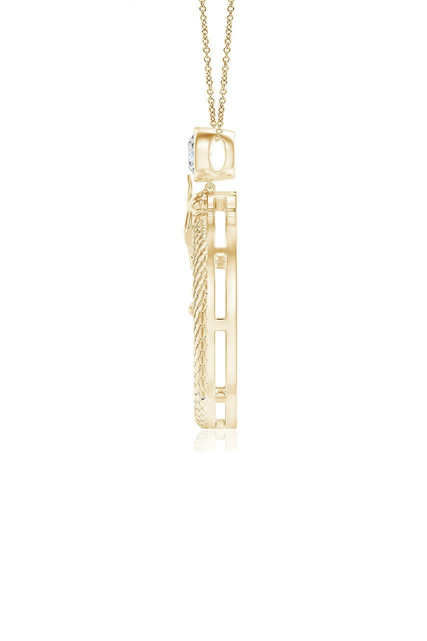 NATORI Buy Dragon 14k Yellow Gold Slider Pendant With Diamond in Yellow Gold Online