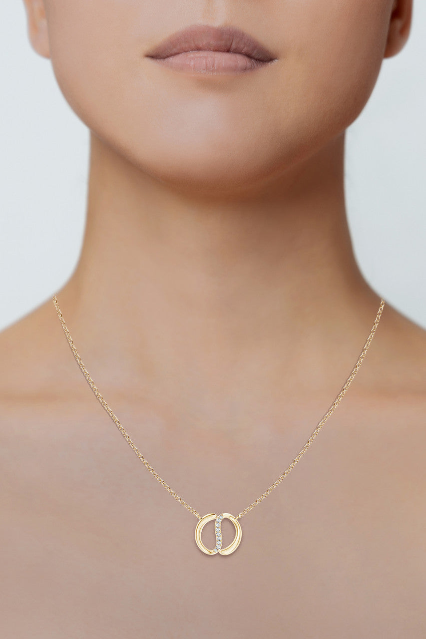 NATORI Buy Shangri-La Yin-Yang 14K Gold and Diamond Chain Pendant Necklace in 14K Yellow Gold Online