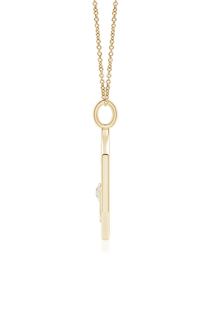 NATORI Buy Indochine Spirit 14k Hexagon Frame Hamsa Pave Diamond Pendant Necklace in 14K Yellow Gold Online