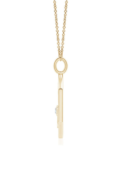 NATORI Buy Indochine Spirit 14k Hexagon Frame Hamsa Pave Diamond Pendant Necklace in 14K Yellow Gold Online