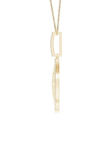 NATORI Buy Kamon 14k Overlapping Diamond Pendant Necklace in 14K Yellow Gold Online