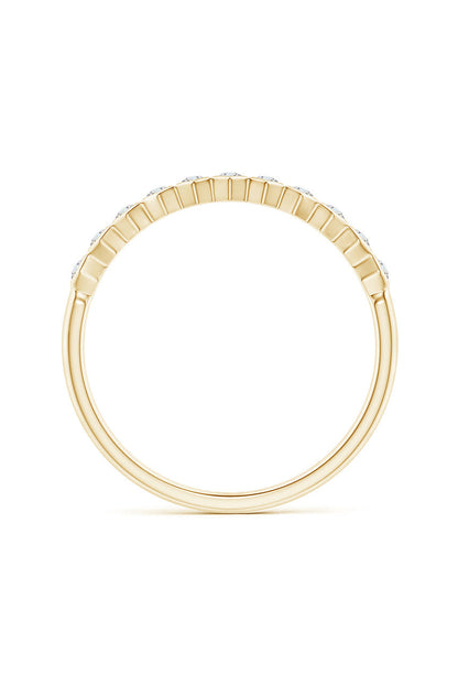 NATORI Buy Indochine 14k Hexagon 11-Diamond Stacking Ring in 14K Yellow Gold Online
