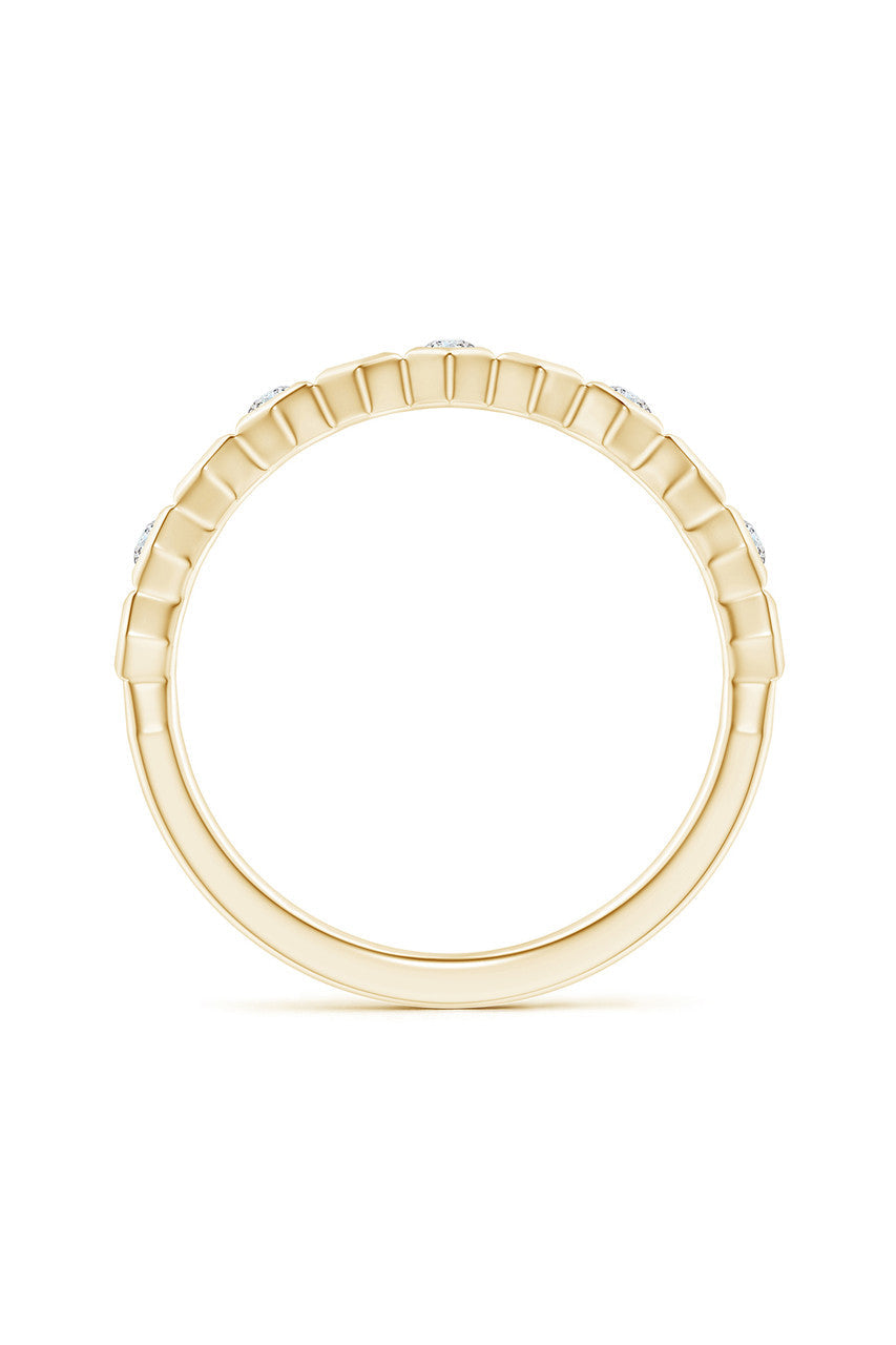 NATORI Buy Indochine 14k Hexagon Alternating 5-Diamond Ring in 14K Yellow Gold Online