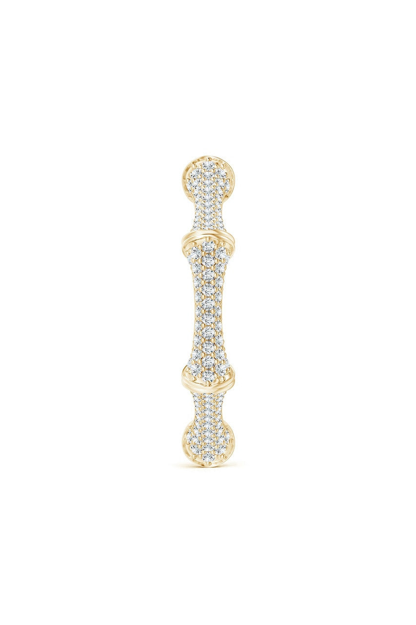 NATORI Buy Indochine 14k Diamond Pave Bamboo Eternity Ring in 14K Yellow Gold Online