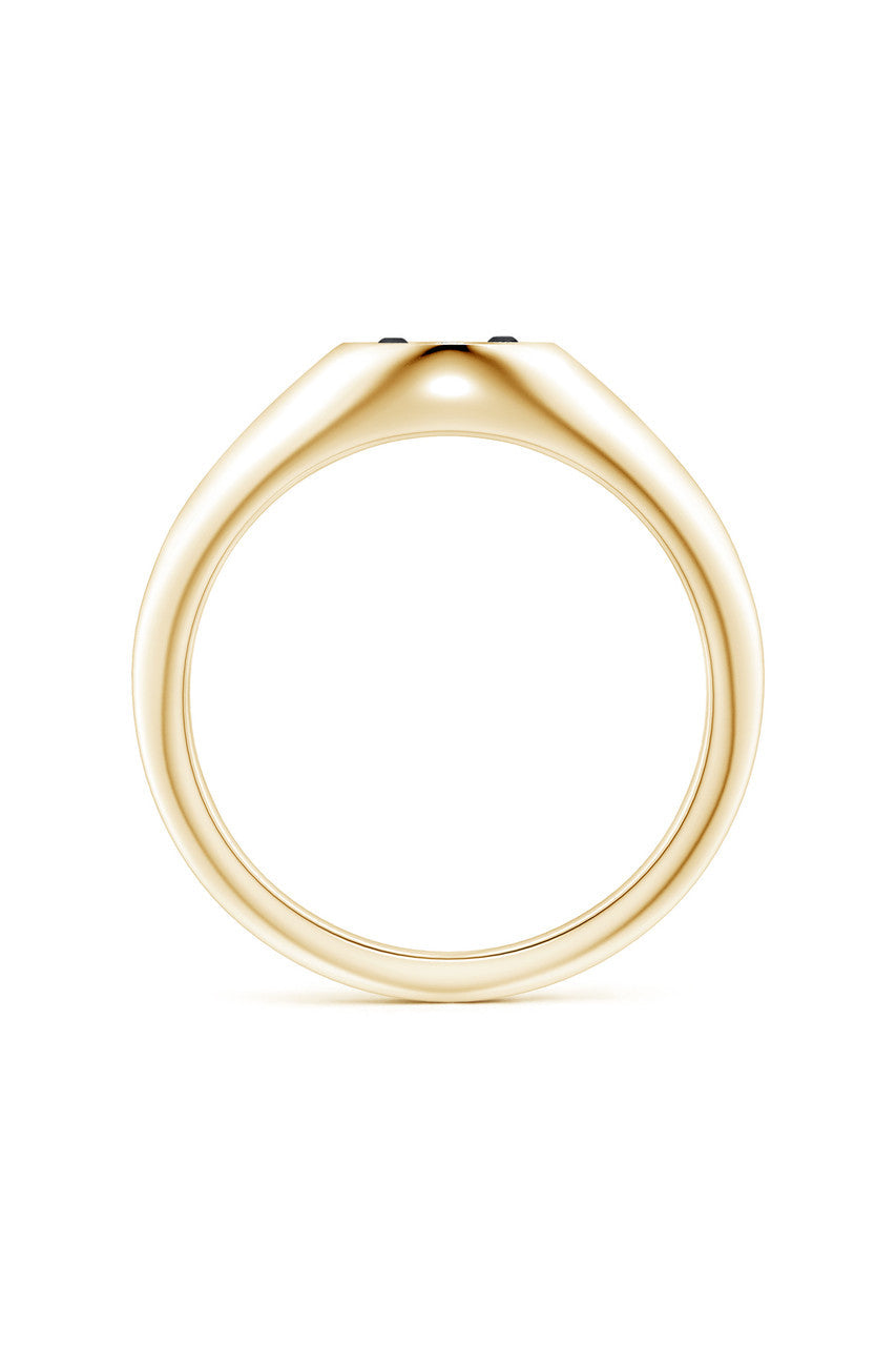 NATORI Buy Shangri-La Yin-Yang 14K Gold with Black & White Diamond Signet Ring in 14K Yellow Gold Online