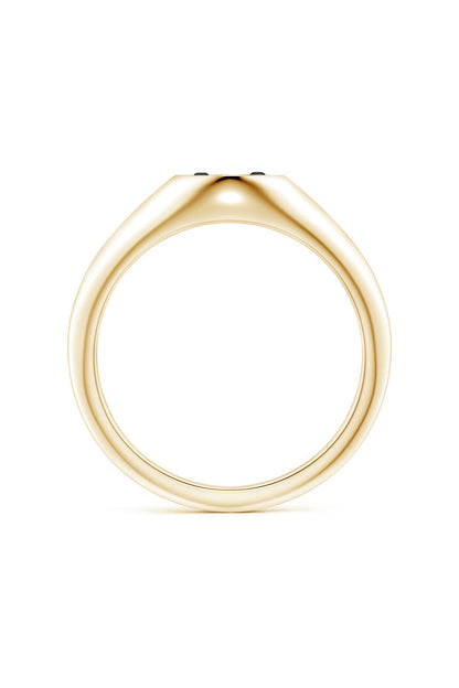 NATORI Buy Shangri-La Yin-Yang 14K Gold with Black & White Diamond Signet Ring in 14K Yellow Gold Online