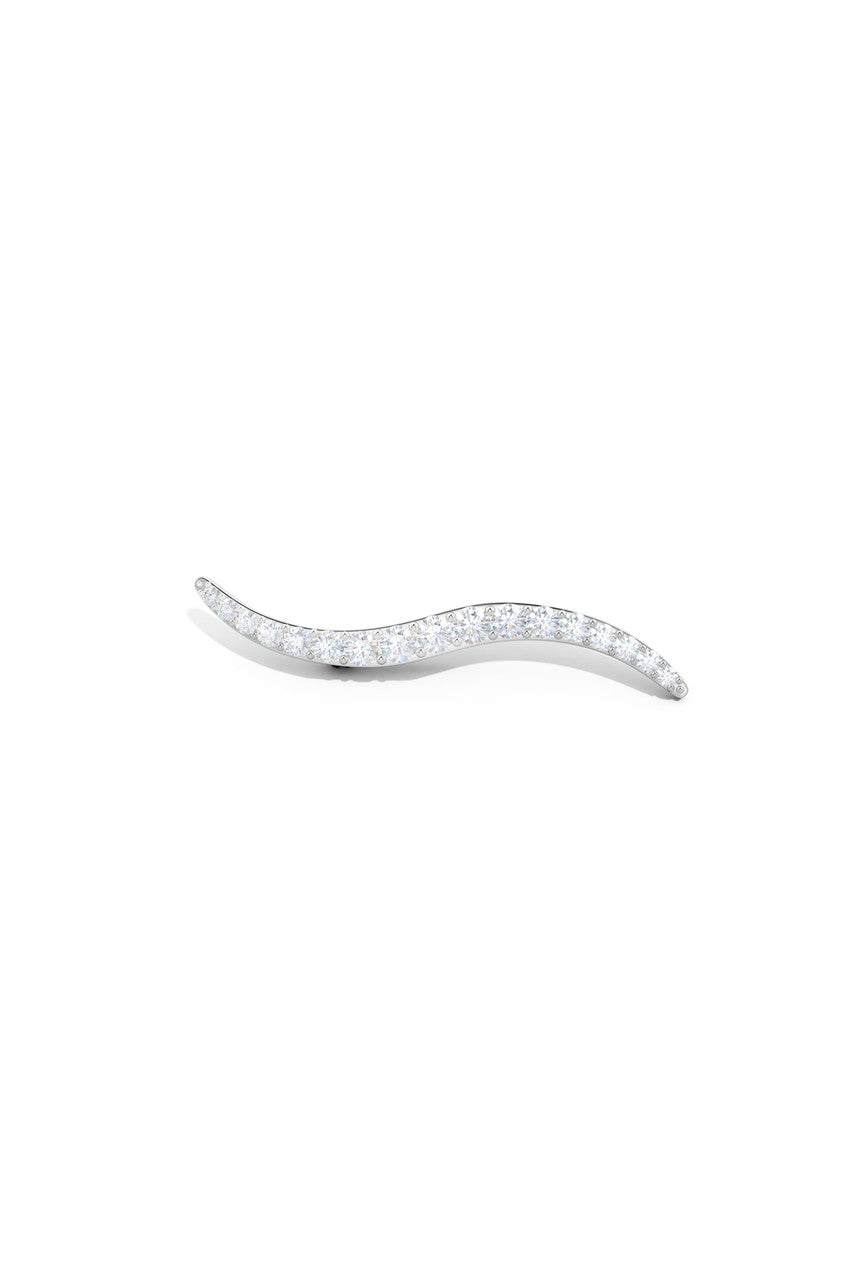NATORI Buy Shangri-La Brushstroke 14k Gold and Diamond Brooch in 14K White Gold Online
