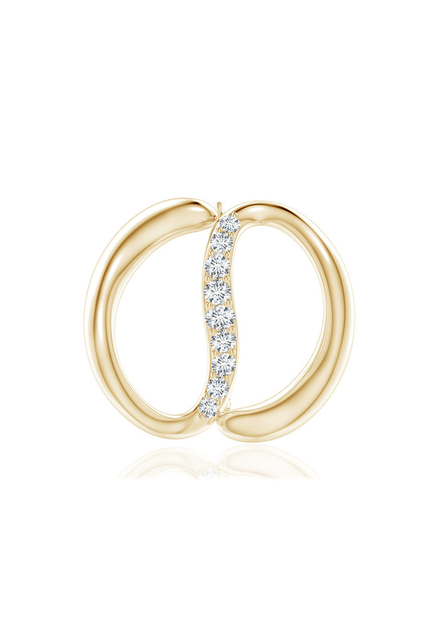 NATORI Buy Shangri-La Yin-Yang 14K Gold and Diamond Brooch in 14K Yellow Gold Online