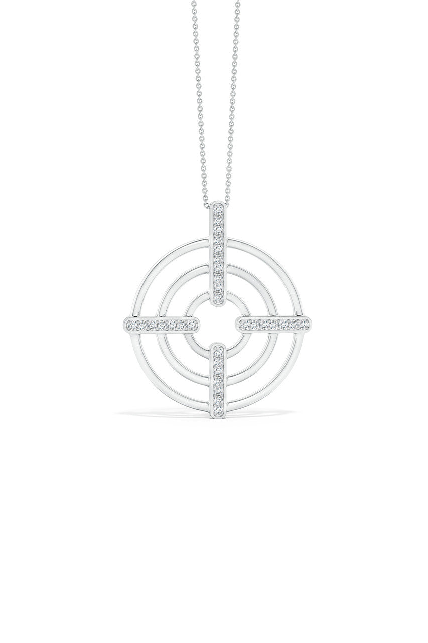 NATORI Buy Infinity Concentric Circle 14K Gold Pendant Necklace in 14K White Gold Online