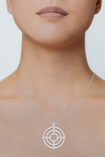 NATORI Buy Infinity Concentric Circle 14K Gold Pendant Necklace in 14K White Gold Online