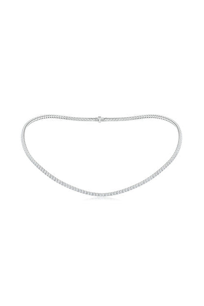NATORI Buy Shangri-La 14K Gold and Diamond Prong Set Tennis Necklace in 14K White Gold Online