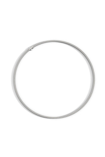 NATORI Buy Shangri-La 14K Gold and Diamond Prong Set Tennis Necklace in 14K White Gold Online