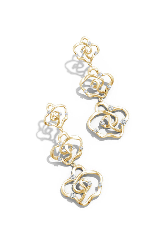 NATORI Buy Sakura 14k Tapered Diamond Dangle Earrings in 14K Yellow Gold Online