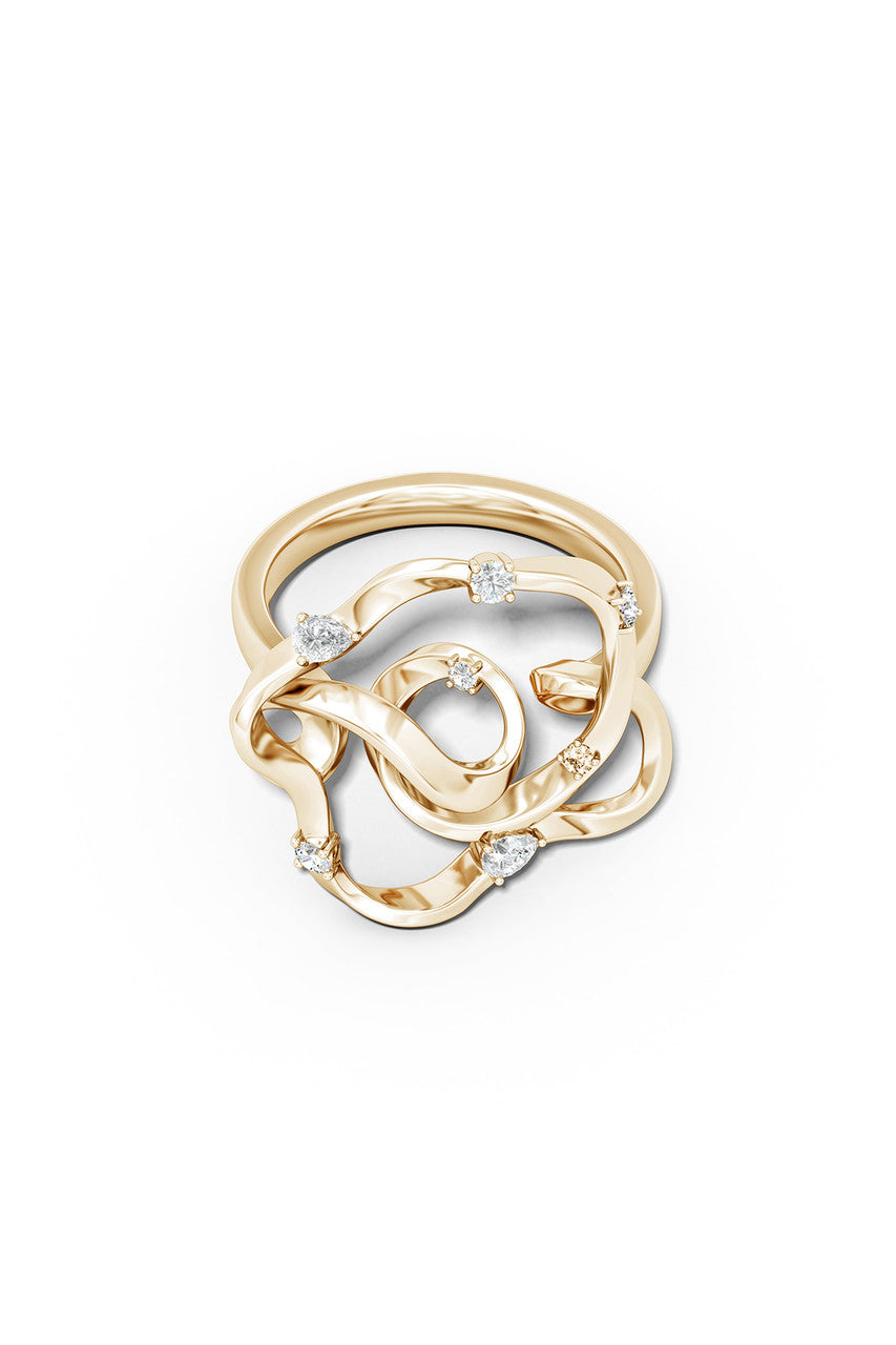 NATORI Buy Sakura 14k Scattered Diamond Ring in 14K Yellow Gold Online